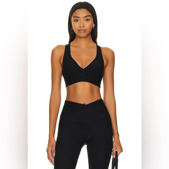 NWT Beyond Yoga Spacedye Lift Your Spirits Sports Bra in Darkest Night Medium - Picture 2 of 7